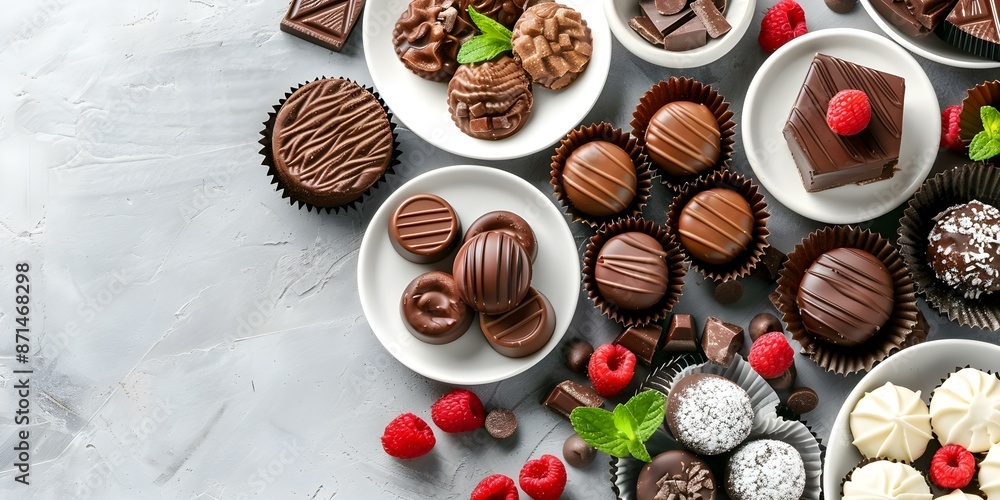 World Chocolate Day Indulge in a Variety of Delicious Chocolate Treats. Concept Chocolate Recipes, Sweet Treats, Chocolate Lovers, Indulgent Desserts, Decadent Delights World Chocolate Day Indulge in a Variety of Delicious Chocolate Treats. Concept Chocolate Recipes, Sweet Treats, Chocolate Lovers, Indulgent Desserts, Decadent Delights