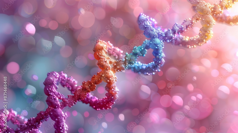 A vivid graphic of a DNA double helix in bright colors highlights genetic complexity, while a chemical diagram reveals the intricate nature of life. A vivid graphic of a DNA double helix in bright colors highlights genetic complexity, while a chemical diagram reveals the intricate nature of life.