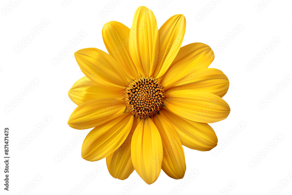 yellow flower isolated on transparent background