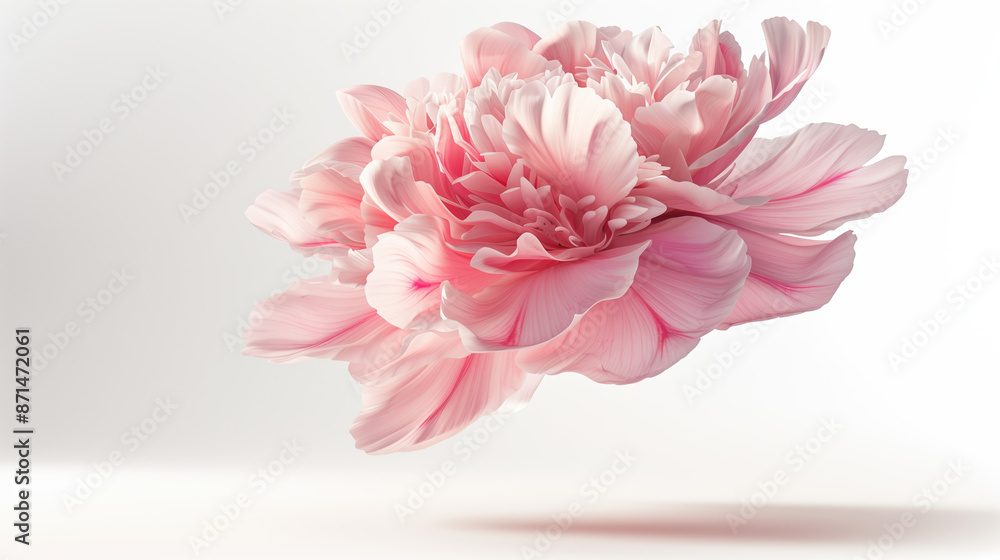 Peony Extract Benefits in Anti-Wrinkle Skincare Routine on White Background Peony Extract Benefits in Anti-Wrinkle Skincare Routine on White Background