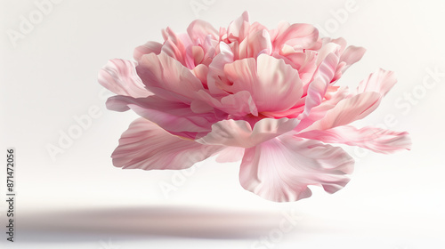 Discover Peony Extract's Anti-Aging Properties in Skincare on White Background photo