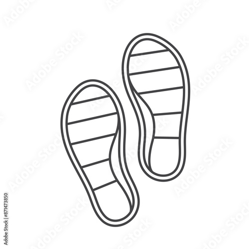 flexible rubber shoe soles icon vector element design template