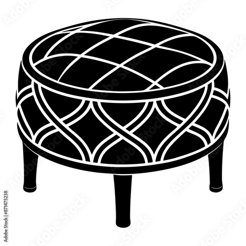 Tabouret Silhouette Vector Illustration
