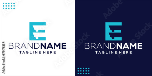 E Eleven logotype Logo, eleven hidden spaces, 11 negative spaces, Design Inspiration, Vector