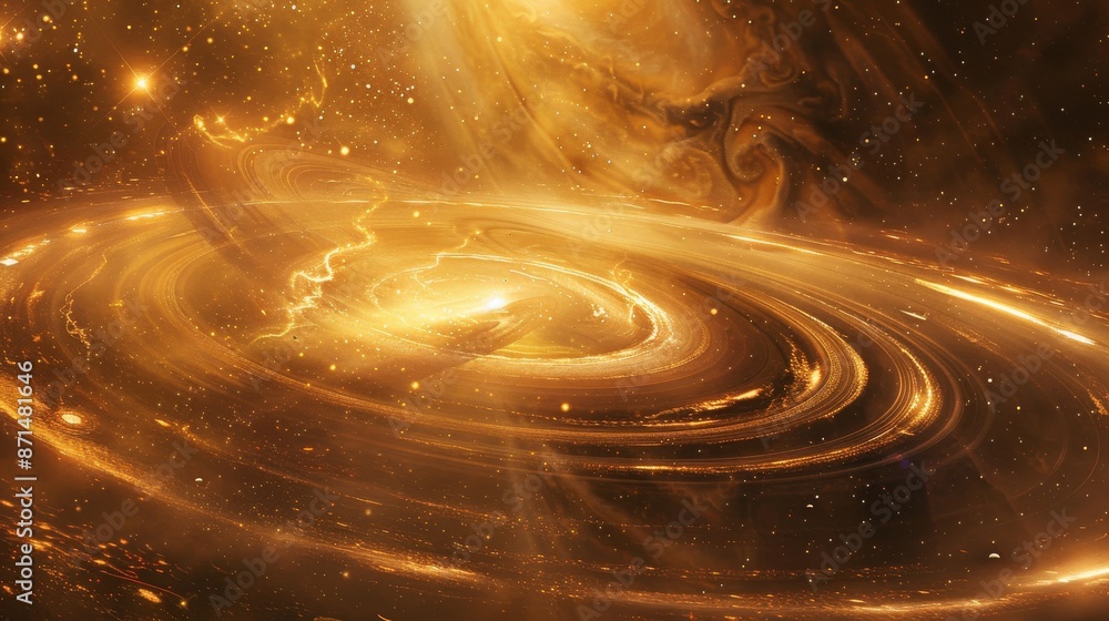 Cosmic Dance of Golden Light Cosmic Dance of Golden Light