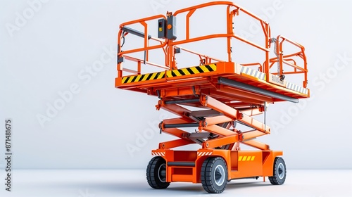 a portable scissor lift, isolate on white background