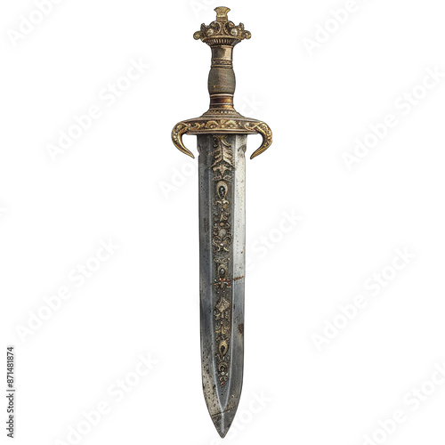 falchion sword isolated on a transparent background