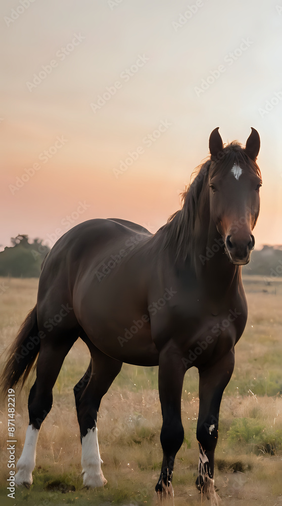 Obraz premium a horse that is standing in the grass