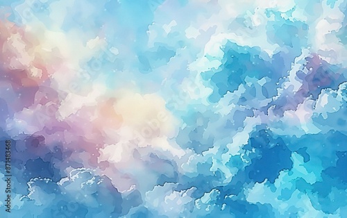 Abstract Watercolor Cloudscape