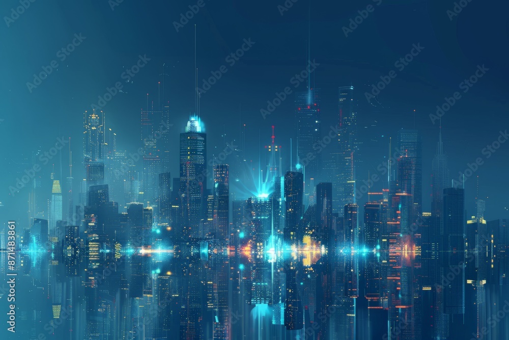 Obraz premium futuristic cityscape
