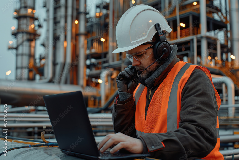 A male engineer in a chemical plant A male engineer in a chemical plant