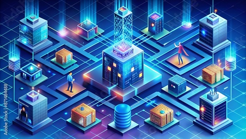 Machine learning, Ai, Data mining, algorithm, algorithm, neural network, deep learning and autonomous. isometric vector concept.