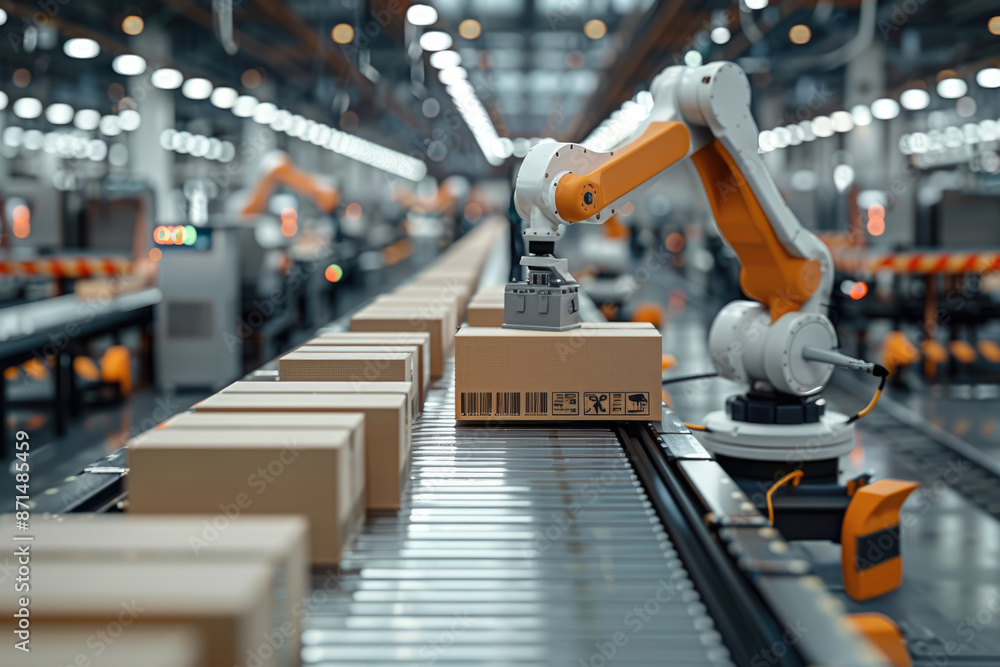 Artificial intelligence robots sort goods Artificial intelligence robots sort goods