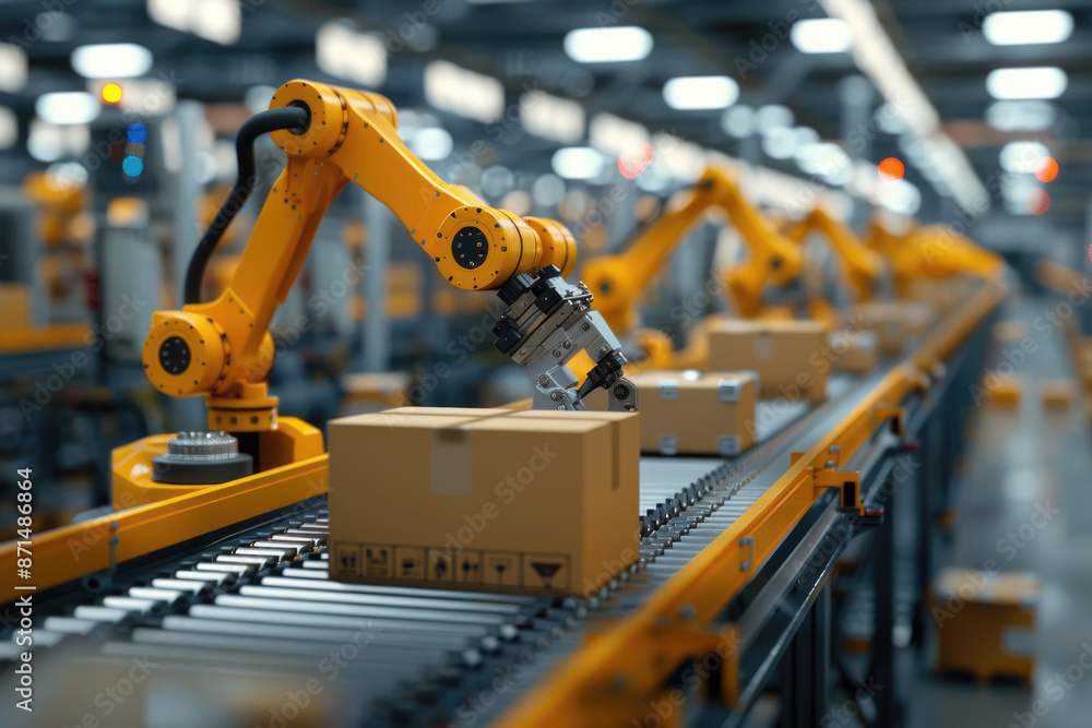 Artificial intelligence robots sort goods Artificial intelligence robots sort goods