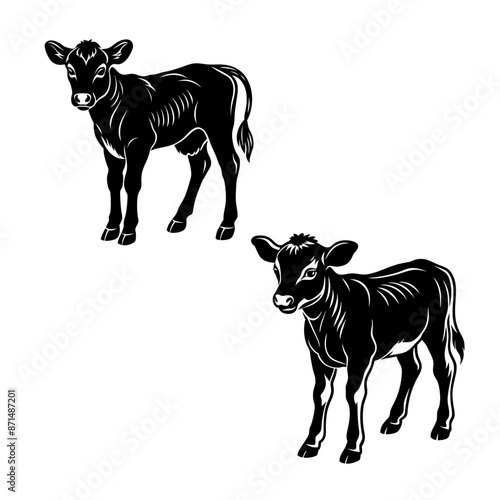 calf vector silhouette vector