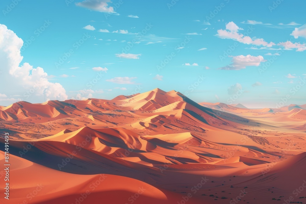 Naklejka premium A Scenic View of the Sahara Desert