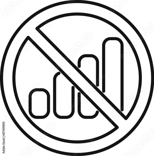 No signal sign indicating a lack of cellular network coverage