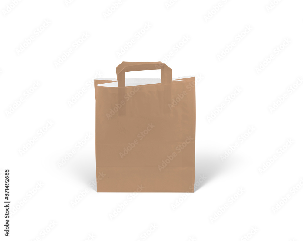 blank brown paper bag isolated on white blank brown paper bag isolated on white