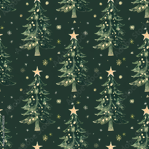seamless pattern with christmas, bell, Santa claus, candy