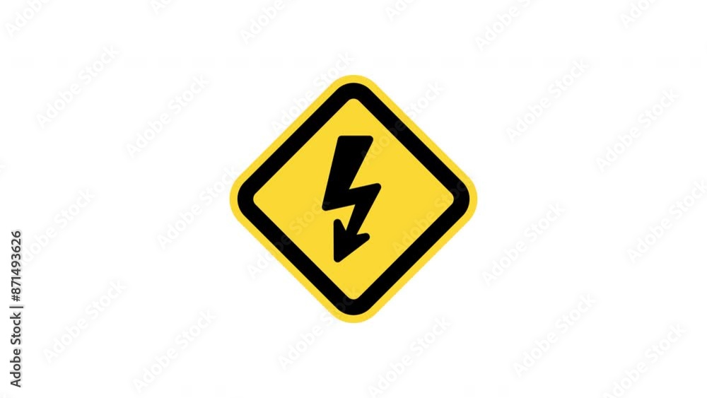 warning danger of electrical shock icon animation warning danger of electrical shock icon animation