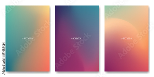 Collection abstract blurred gradient mesh tools. Colorful color blend liquid background. Modern design template for card, banner, poster, social media, promotion background