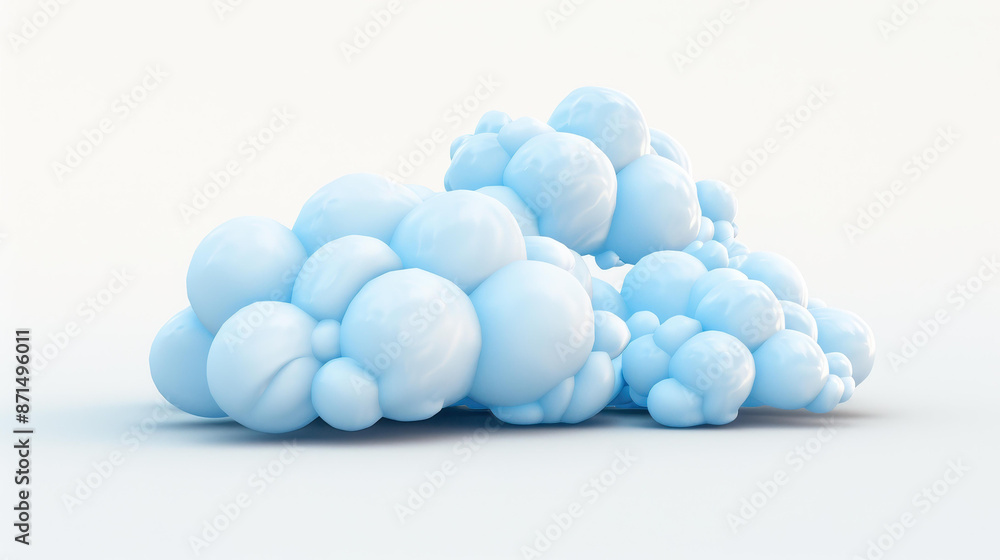 Stunning 3D abstract clouds and cumulus clip art on white background perfect for sky elements Stunning 3D abstract clouds and cumulus clip art on white background perfect for sky elements