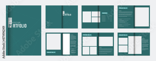 Architecture portfolio presentation, architecture portfolio layout design template for print, a4 size booklet template for architecture and interior design.
