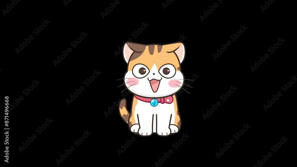 Animated Cat Hosting Talk Show Animated Cat Hosting Talk Show