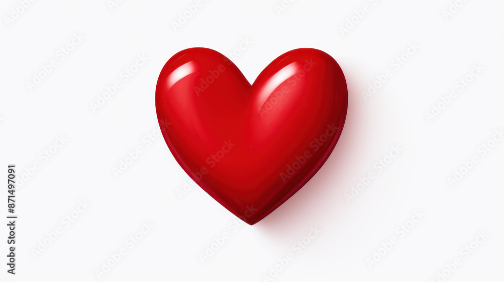 Bold red lipstick smear shaped into a heart, showcased on a clean white backdrop. Bold red lipstick smear shaped into a heart, showcased on a clean white backdrop.