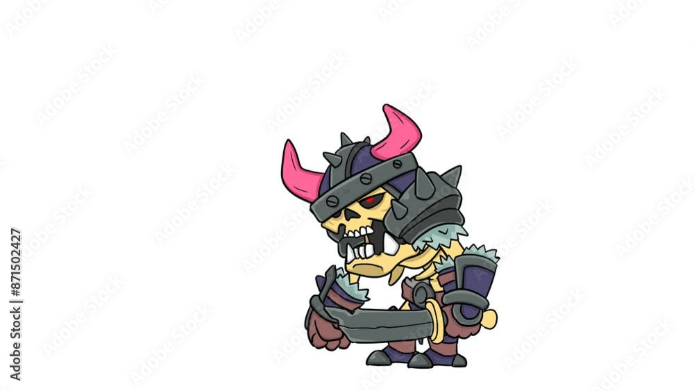 Skeleton Samurai Warrior Animated Character Skeleton Samurai Warrior Animated Character