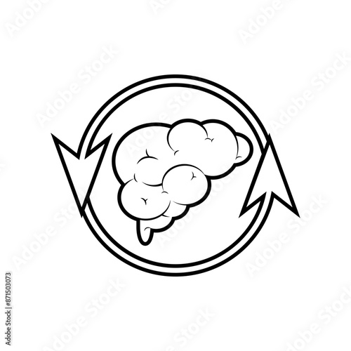 Brainwash Icon. Mind Control, Propaganda. Hypnotize Symbol - Vector. 
