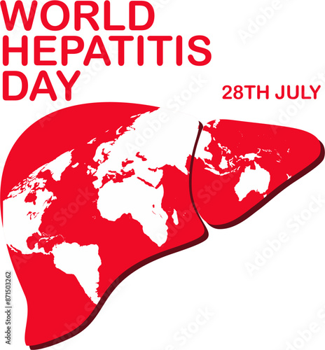Red Awareness Campaign Materials for World Hepatitis Day Vector