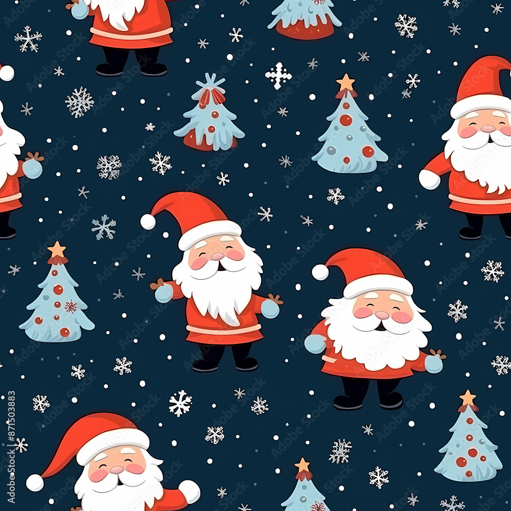 seamless pattern with christmas, bell, Santa claus, candy seamless pattern with christmas, bell, Santa claus, candy