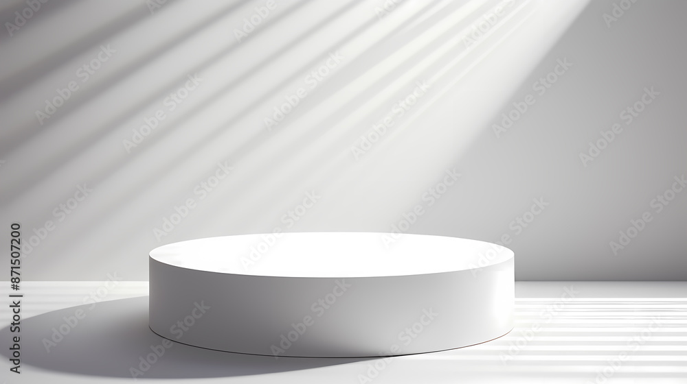 white podium with background white podium with background