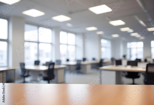 blurred bright office background