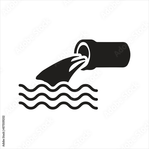 Wastewater icon. Sewage icon, Waste pipe icon