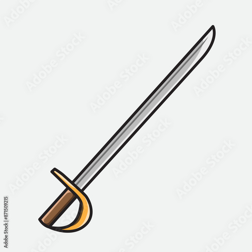Vector illustration Sword. Vector design Sword. Sword Vector Cartoon design illustration and icon for website, digital and print