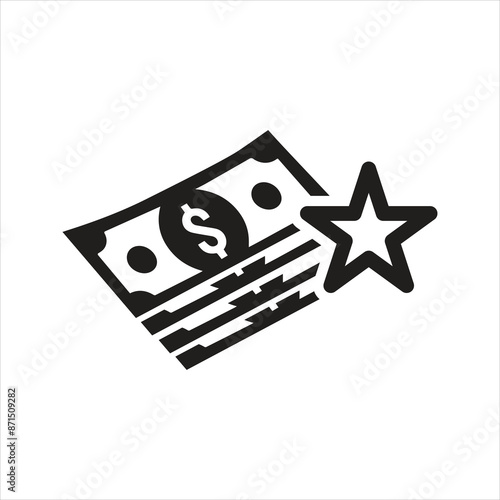 Cash bonus icon. Reward money cash icon