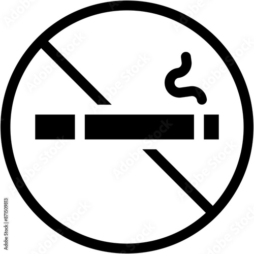 Vector Icon No Smoking, Smoking, Curette, Smoke, Prohibition