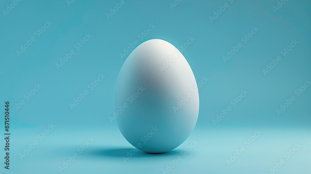 Fertilized egg shape on blue background Fertilized egg shape on blue background