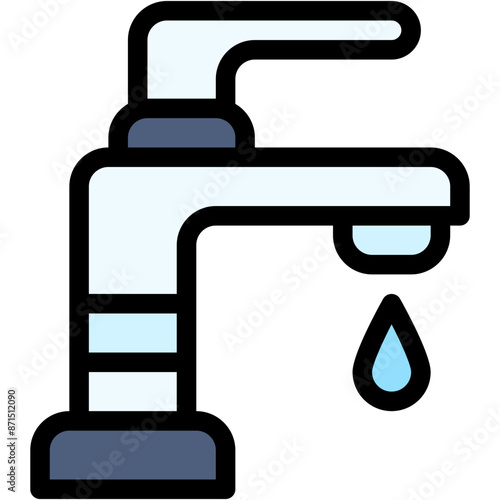 Vector Icon Water Tap, Tap, Water Drop, Water, Furniture And Household