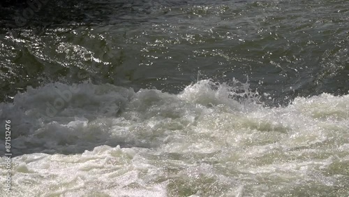 Water splashing motion background. 1/4 slow-speed live-action video.