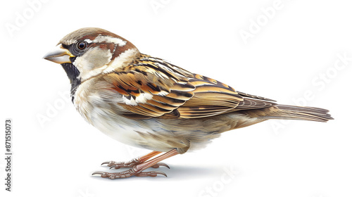 sparrow on a white background