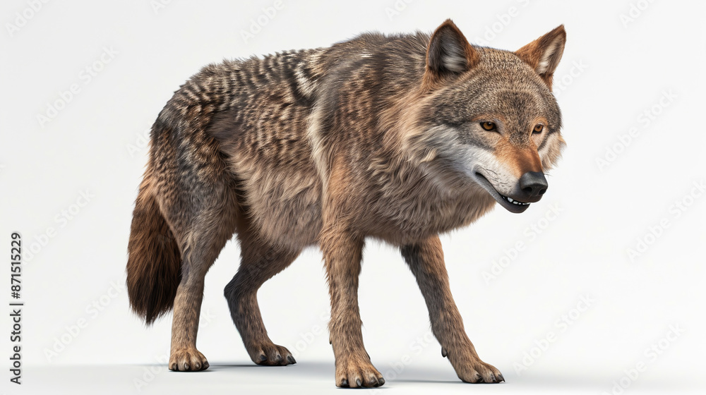 Obraz premium wolf in front of white background
