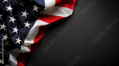 Wallpaper Mural American Flag on Black Background Torontodigital.ca