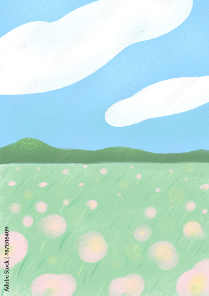 Background illustration of beautiful blue sky and white clouds Background illustration of beautiful blue sky and white clouds