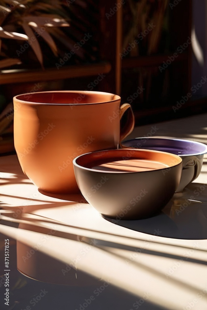 the AI Image Generator, cups of coffee, chocolates, and a coffeepot on it the AI Image Generator, cups of coffee, chocolates, and a coffeepot on it