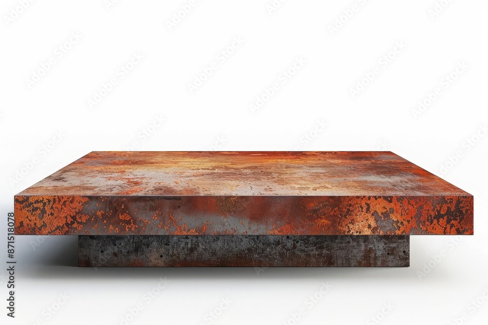 Corten steel podium A weathered Corten steel podium, with a unique rusty texture and a modern industrial aesthetic Corten steel podium A weathered Corten steel podium, with a unique rusty texture and a modern industrial aesthetic