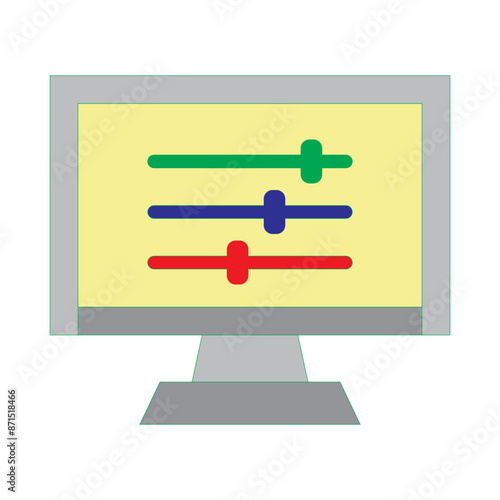 Controls Vector Flat Icon Design