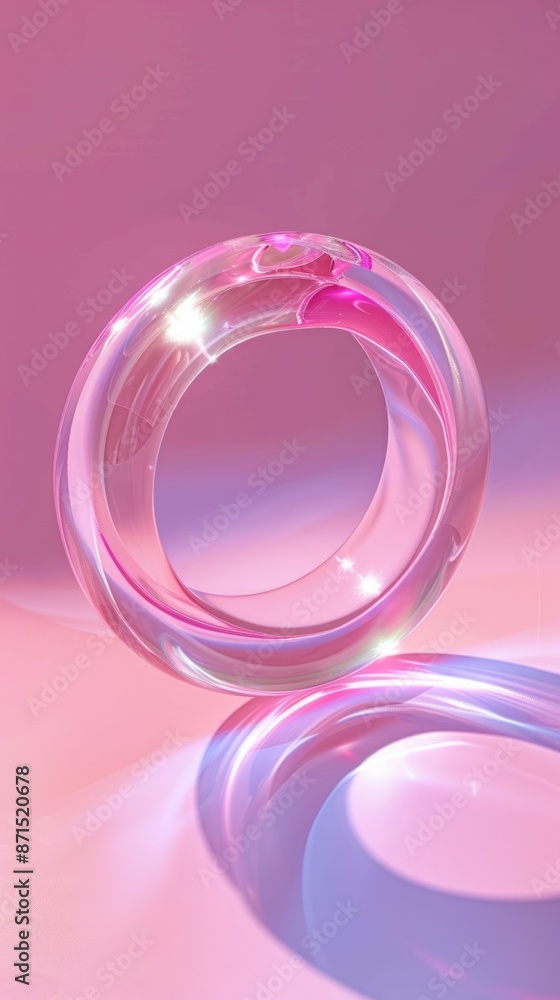 Iridescent Pink Ring on Pink Wallpaper Iridescent Pink Ring on Pink Wallpaper